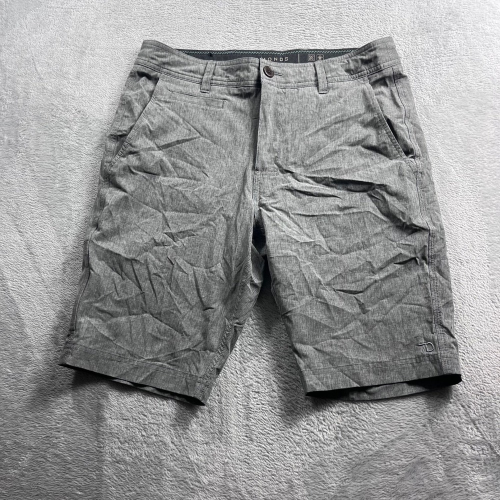 7 Diamonds Velocity Performance Shorts Mens 30 Heather Grey Stretch Golf Casual